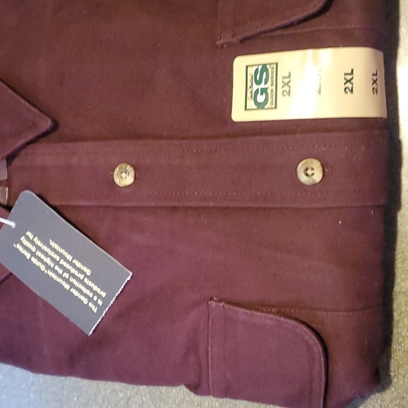 Gander Mountain Guide Series EggPlant Dark Purple LSleeve Flannel Sz 2X Shirt - Picture 5 of 8